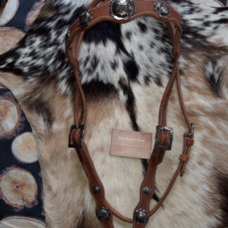 Kaltblut Show Westerntrense 11 Conchas Harnessleder, Fettleder
