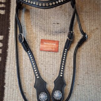 Kaltblut Westerntrense, Schwarz, Strass