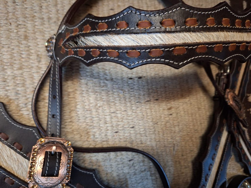 Kaltblut Westerntrense "Dragon" Braun Schwarz mit Fell – Bild 8