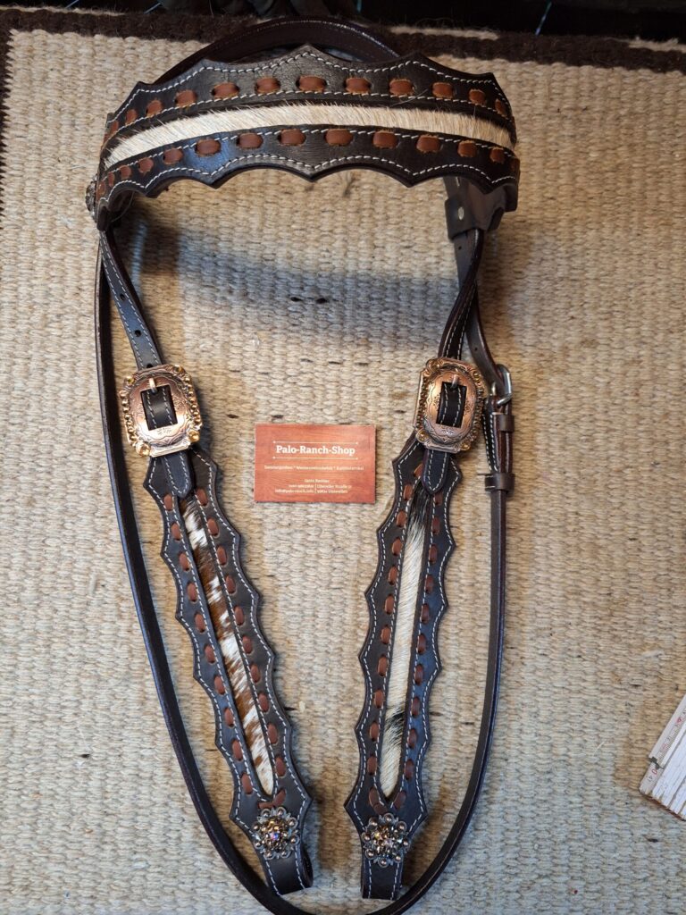 Kaltblut Westerntrense "Dragon" Braun Schwarz mit Fell