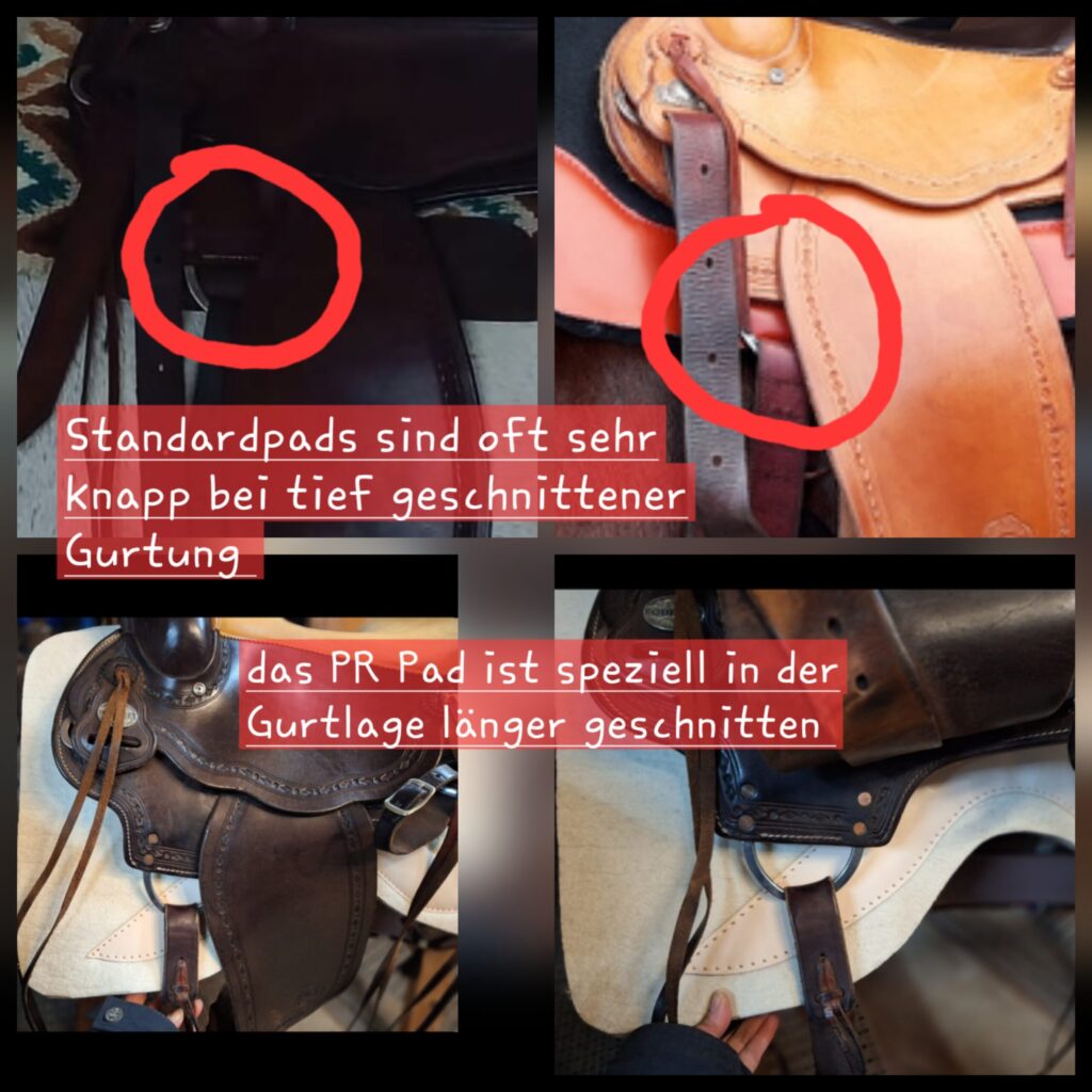PR Westernpad Filzpad Kaltblut Spezial 3cm dick Wollweiß – Bild 6